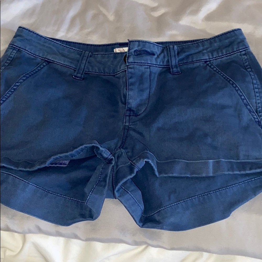 Blue twill shorts